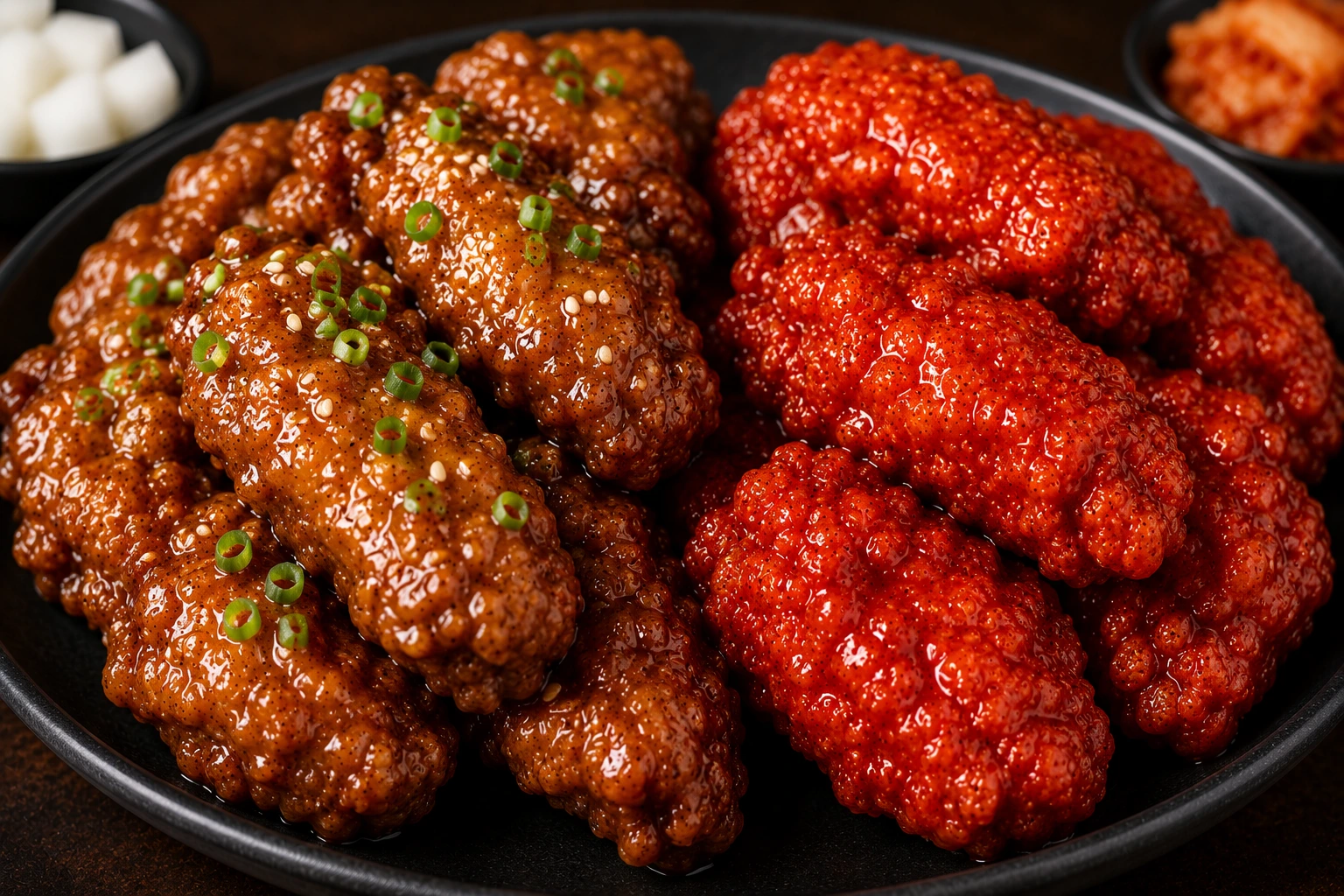 bonchon fried chicken with spiecy glazed