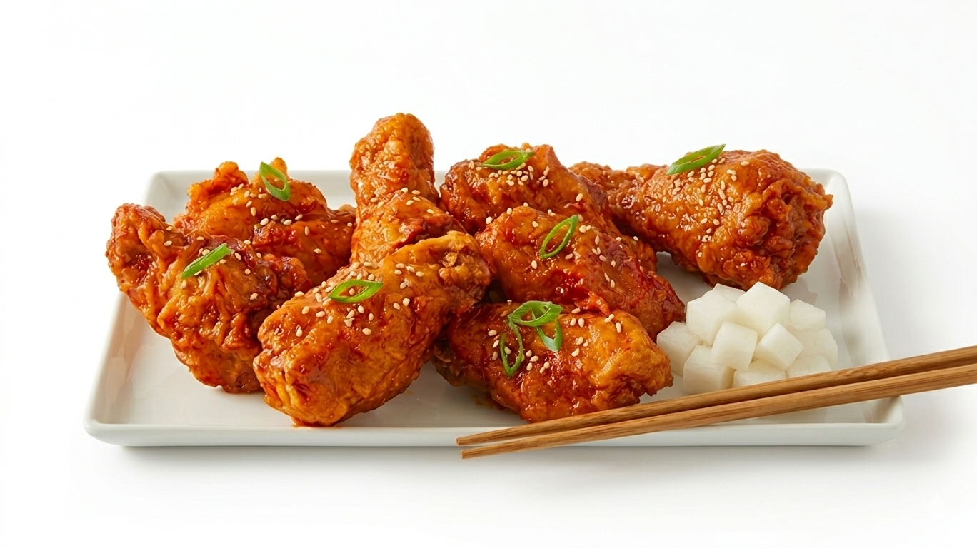 Bonchon Korean fried chicken wings and drumsticks