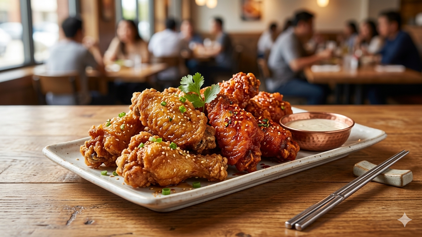 Bonchon Korean fried chicken drumsticks