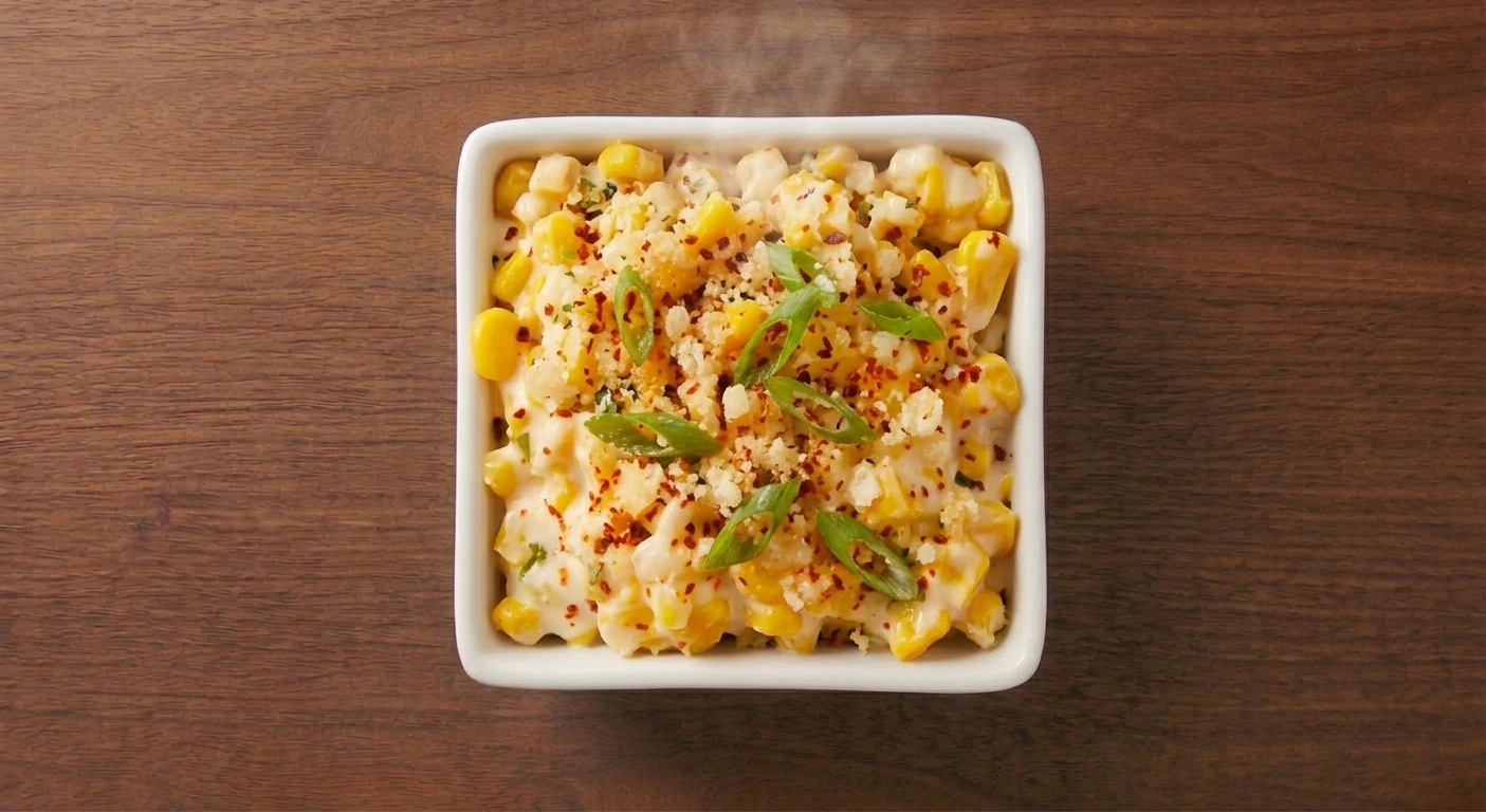 Bonchon Korean street corn — grilled corn with Kewpie mayo, mozzarella and Korean chili flakes